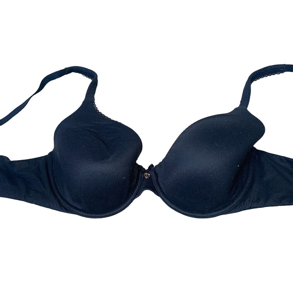 Victoria's Secret bra black underwire push up 36C lightly padded